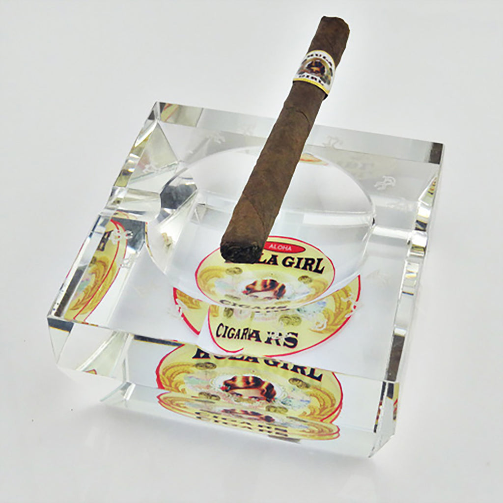 Hula Girl Crystal Ashtray