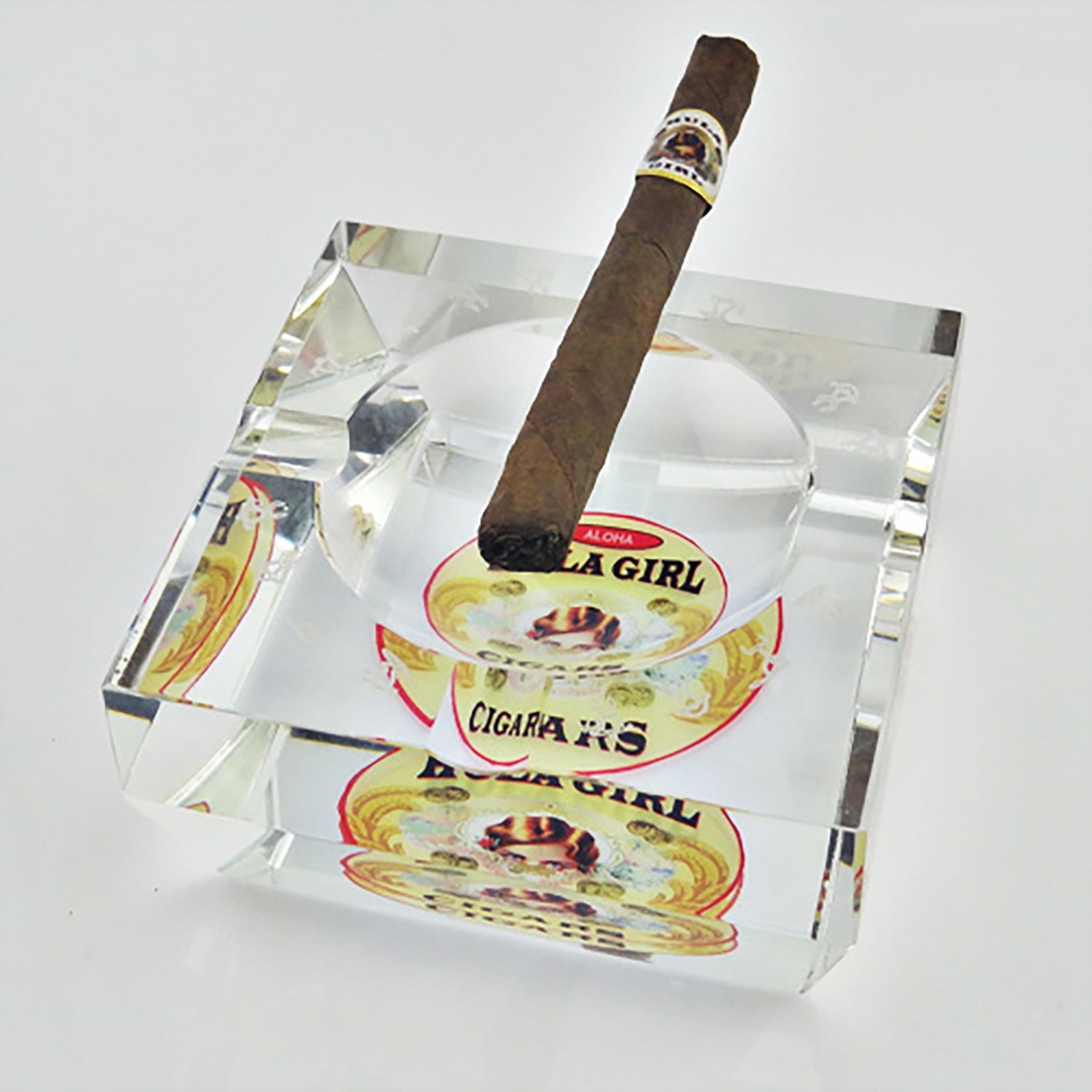 Hula Girl Crystal Ashtray