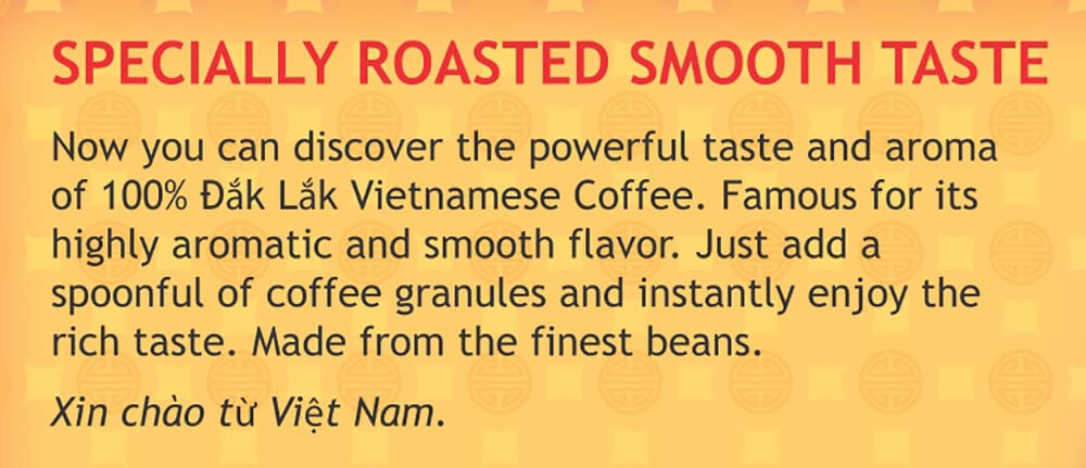 100% Dak Lak Vietnamese Coffee Instant Freeze Dried 6.1 oz/175g Jar