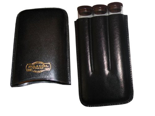 Leather Cigar Case - Holds 3 Cigars