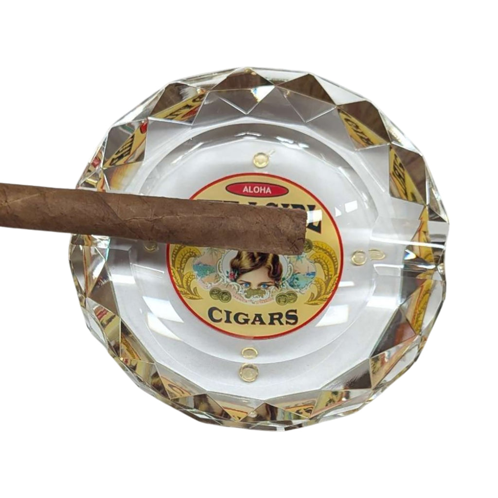 Hula Girl Crystal Ashtray