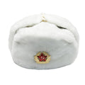 Winter Fur Ushanka Russian Hat with Secret Pocket and RED Star Emblem (Removable)