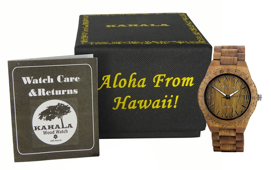 Hula Girl Handmade Wooden Watch Made with Teak Wood - Kahala #7T