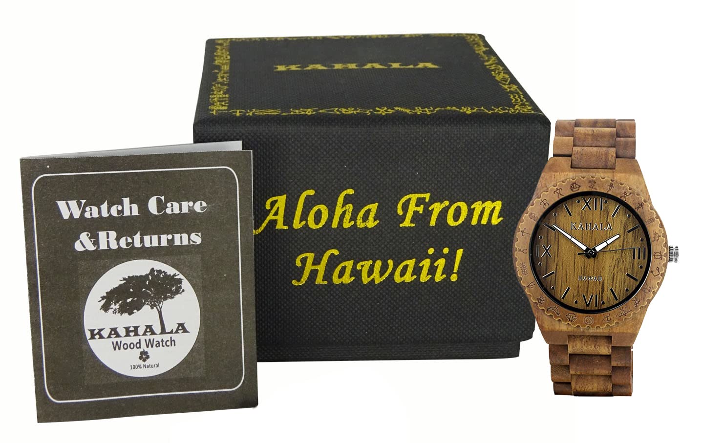 Hula Girl Handmade Wooden Watch Made with Teak Wood - Kahala #7T