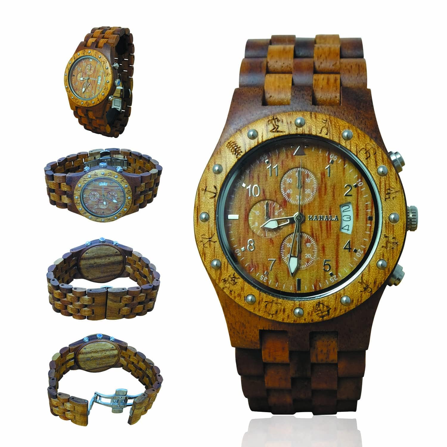 Hula Girl Handmade Hawaiian Wooden Watch (Kahala 11A)