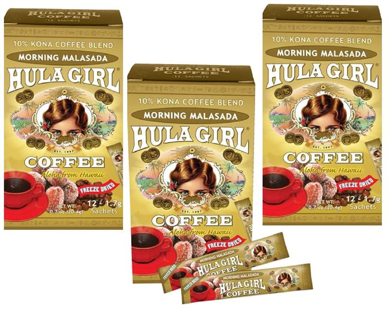 Hula Girl Freeze Dried Instant Coffee Sachet