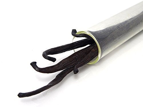 Hula Girl Indonesian Vanilla Beans Gourmet 6-7 Inches Long in Airtight Glass Tube