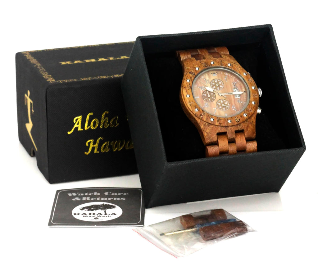Hula Girl Handmade Hawaiian Wooden Watch (Kahala 11B)