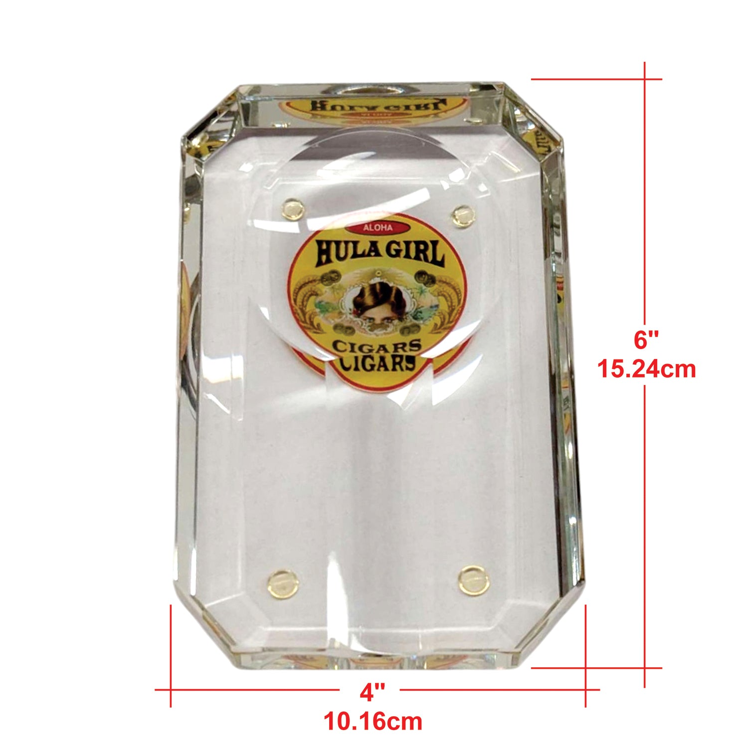 Hula Girl Crystal Ashtray