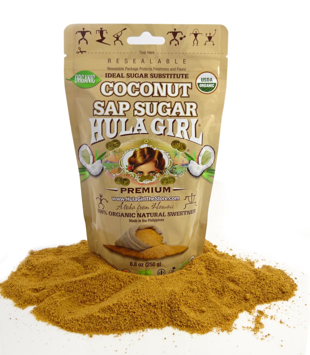 Hula Girl Organic Coconut Sap Sugar 250grams