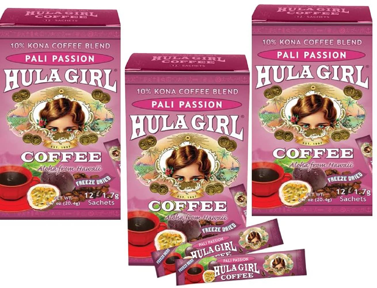 Hula Girl Freeze Dried Instant Coffee Sachet