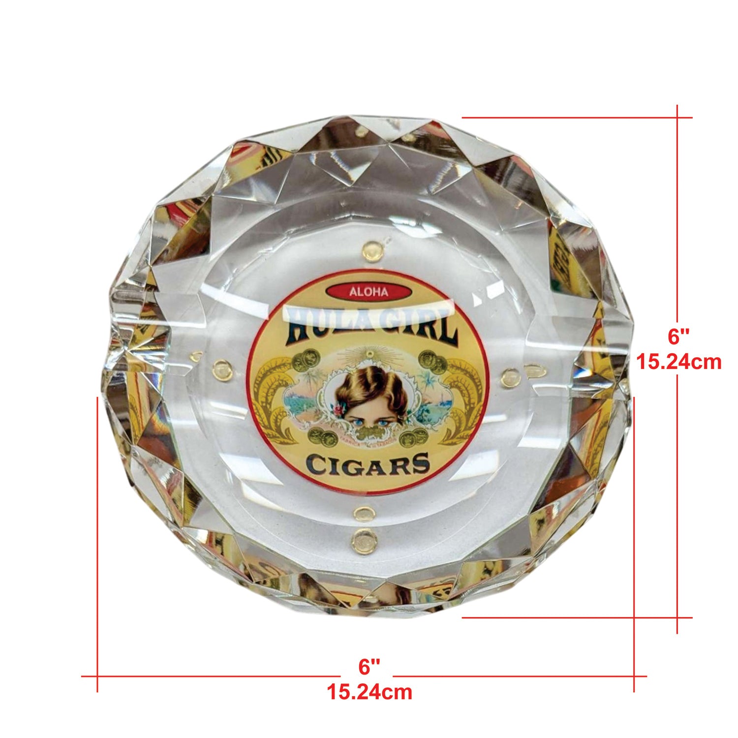 Hula Girl Crystal Ashtray