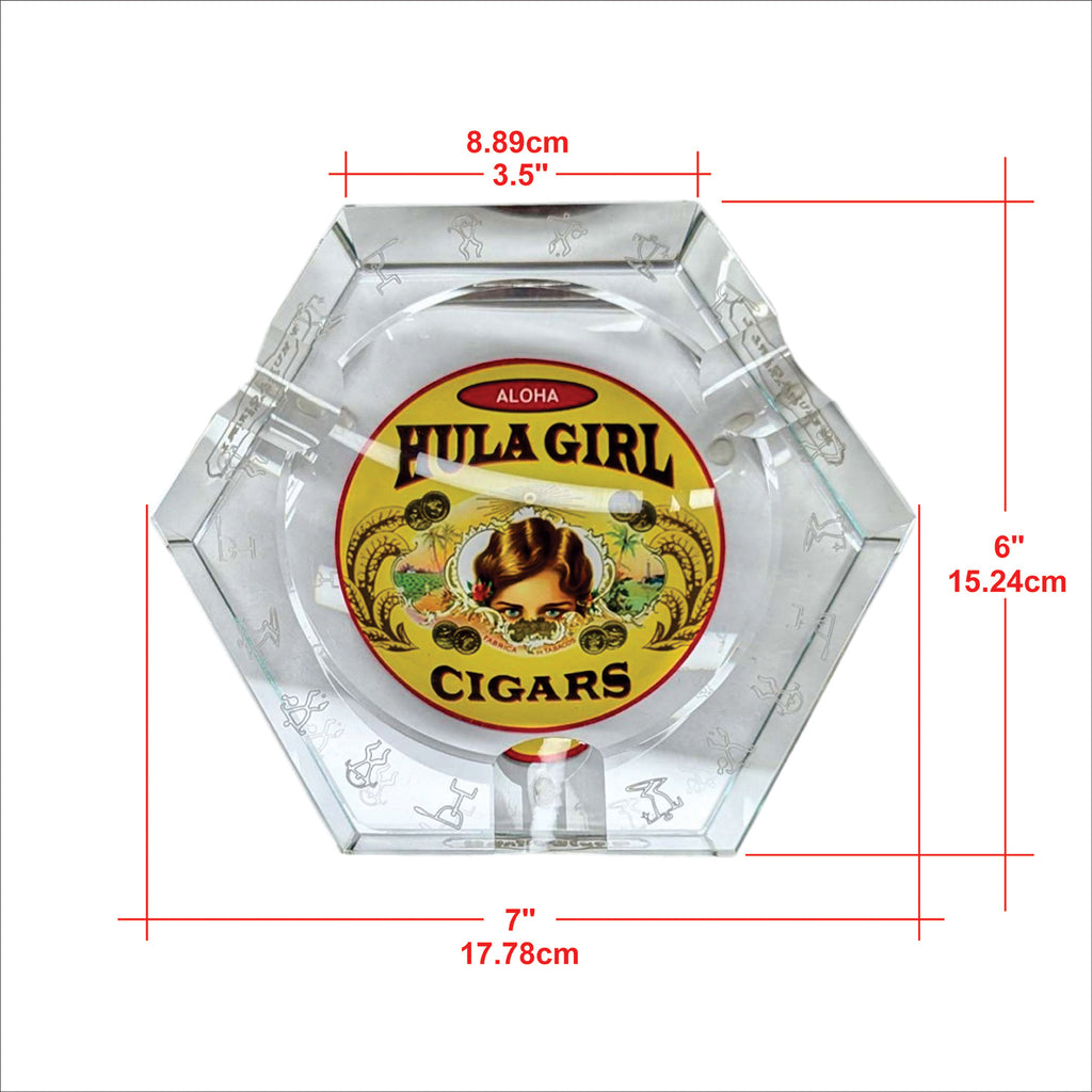Hula Girl Crystal Ashtray