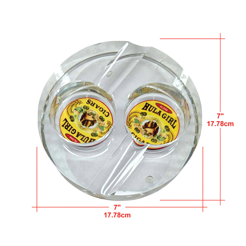 Hula Girl Crystal Ashtray