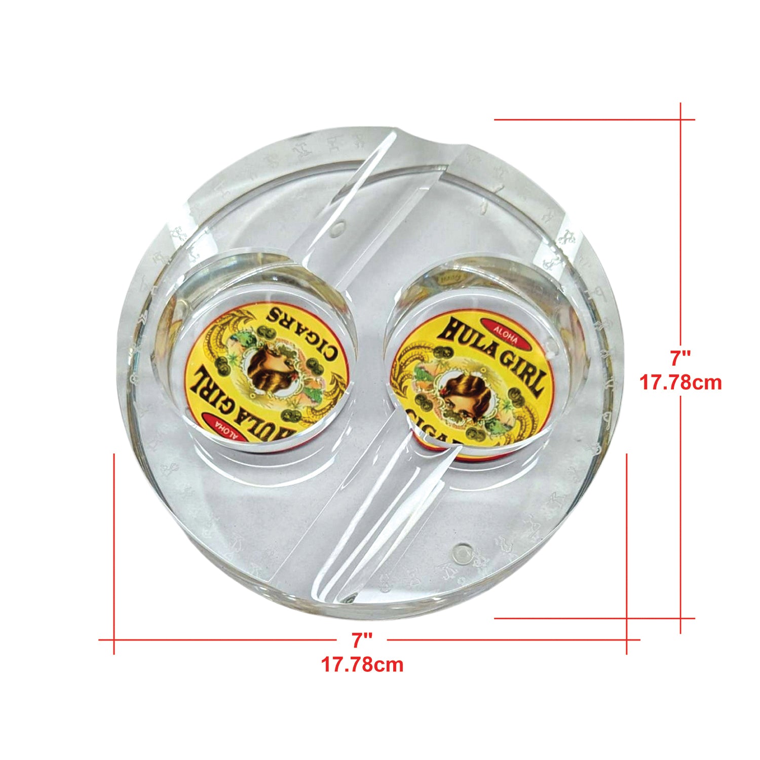 Hula Girl Crystal Ashtray