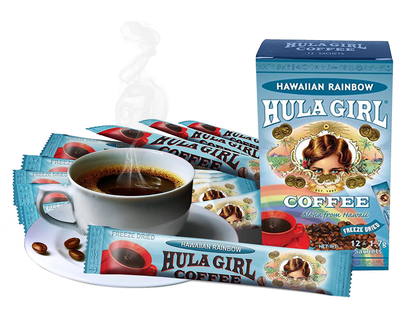 Hula Girl Freeze Dried Instant Coffee Sachet
