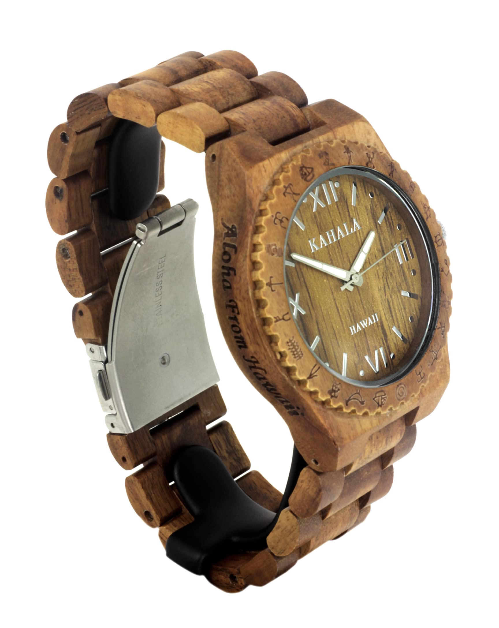 Hula Girl Handmade Wooden Watch Made with Teak Wood - Kahala #7T