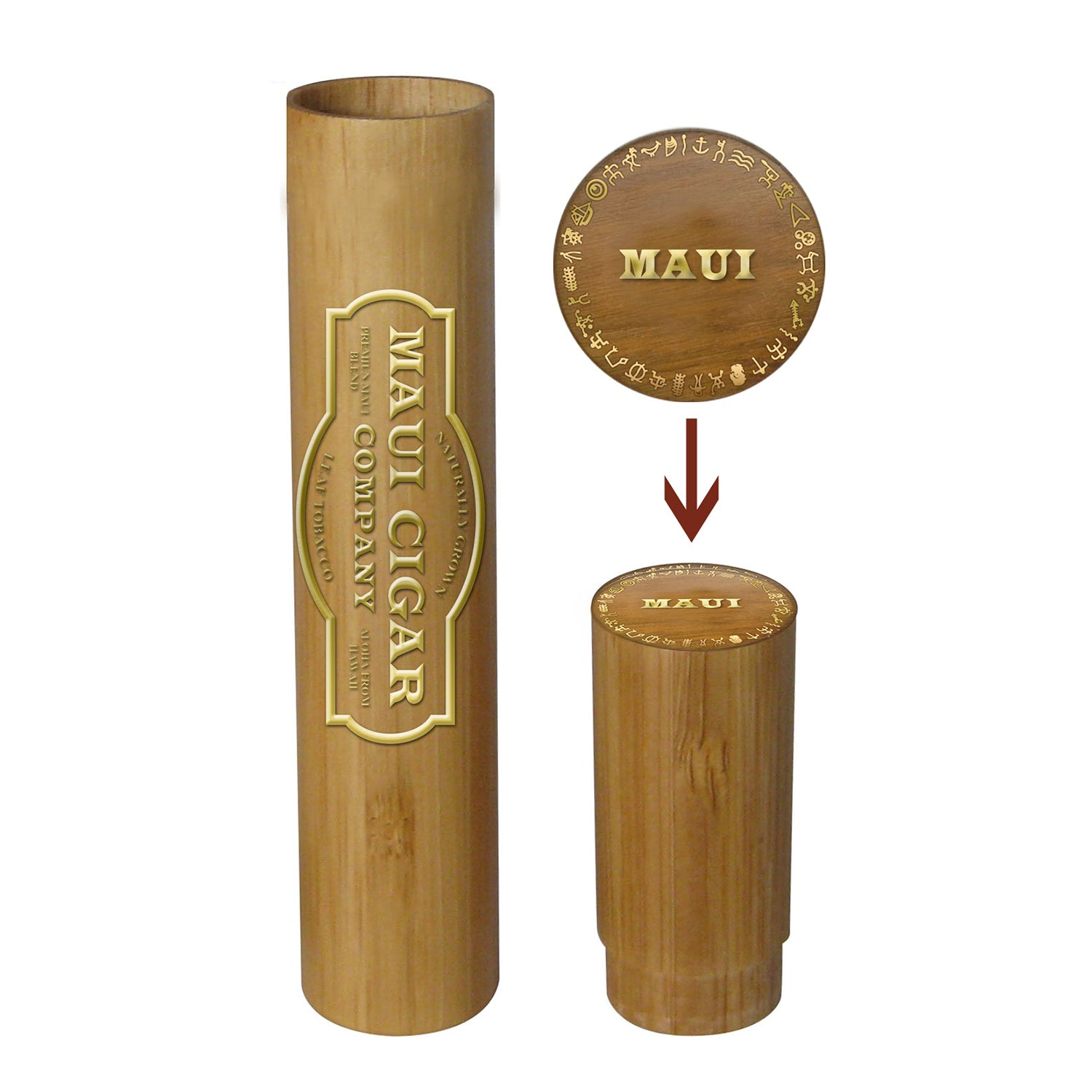 Maui Cigar in Bamboo Tube Pack of 5