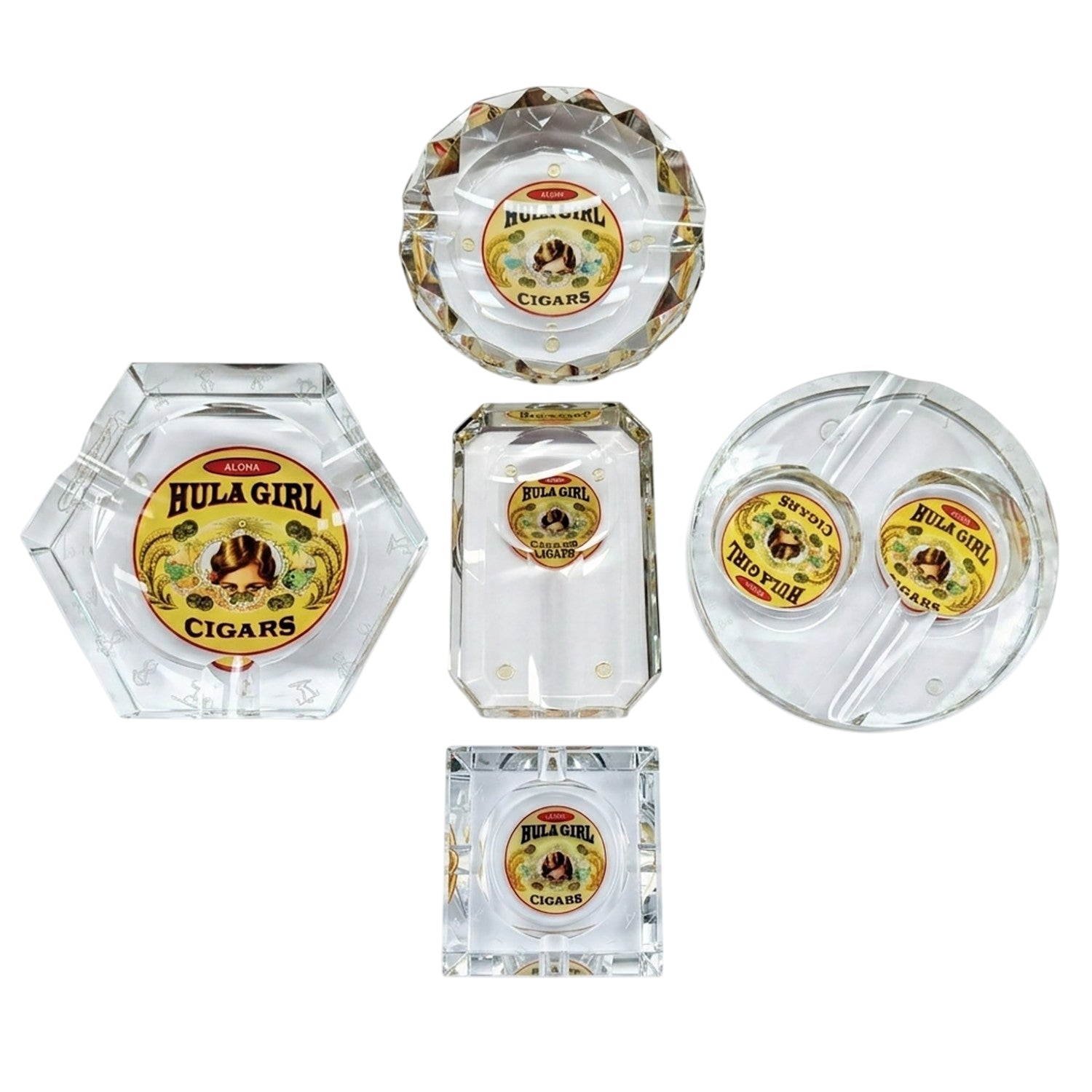 Hula Girl Crystal Ashtray