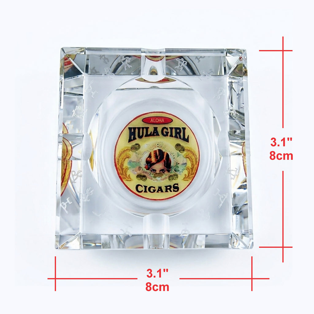 Hula Girl Crystal Ashtray