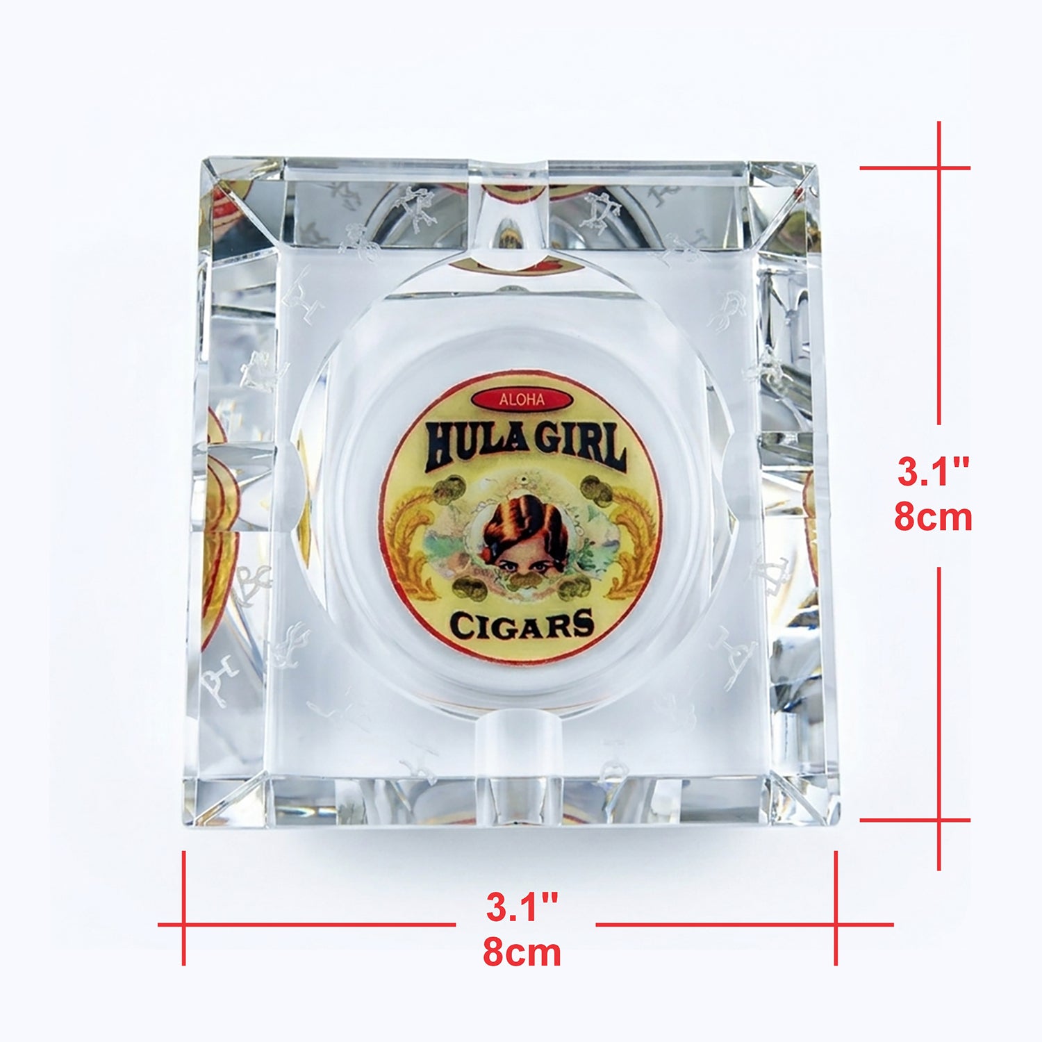 Hula Girl Crystal Ashtray