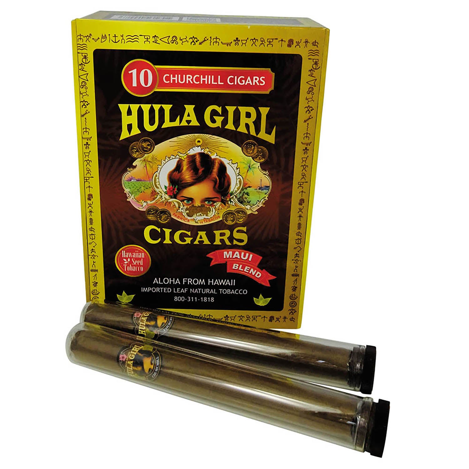 Hula Girl Box of 10 Premium Cigars