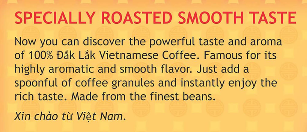 100% Dak Lak Vietnamese Coffee Instant Freeze Dried 6.1 oz/175g Jar