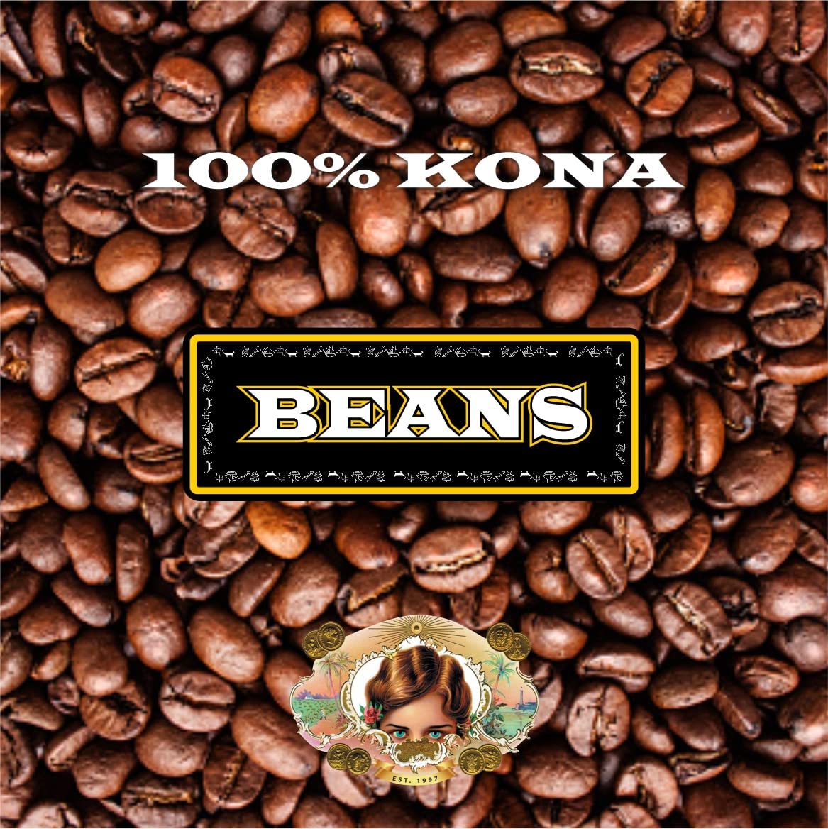 HULA GIRL 100% KONA Coffee Roasted Arabica Coffee Net Wt. 10.5 Ounce / 300 Grams Collector Tin