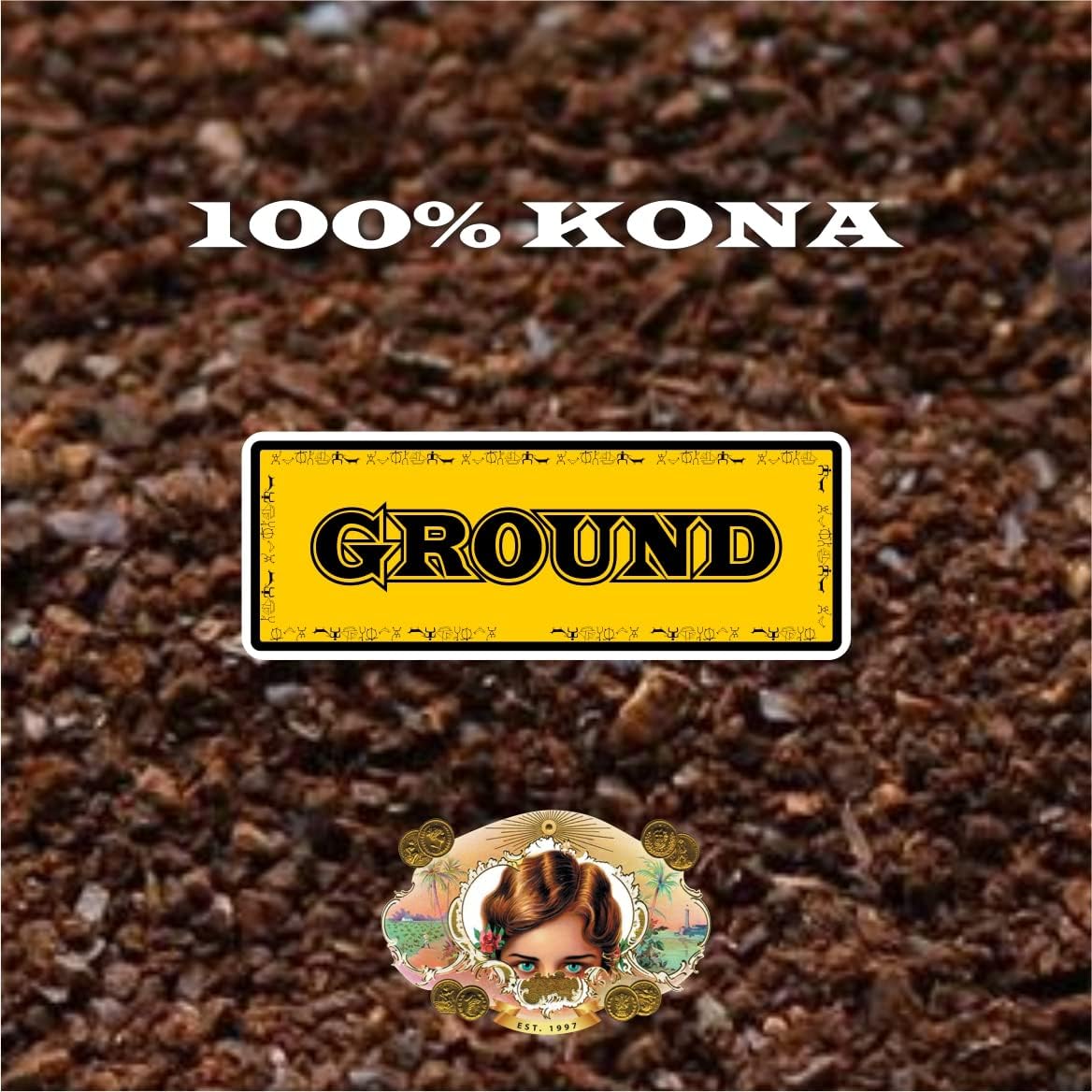 HULA GIRL 100% KONA Coffee Roasted Arabica Coffee Net Wt. 10.5 Ounce / 300 Grams Collector Tin