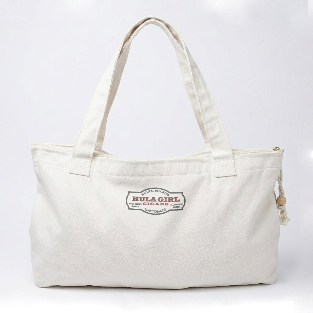 Hula Girl Cigar Logo Cotton Beach Bag