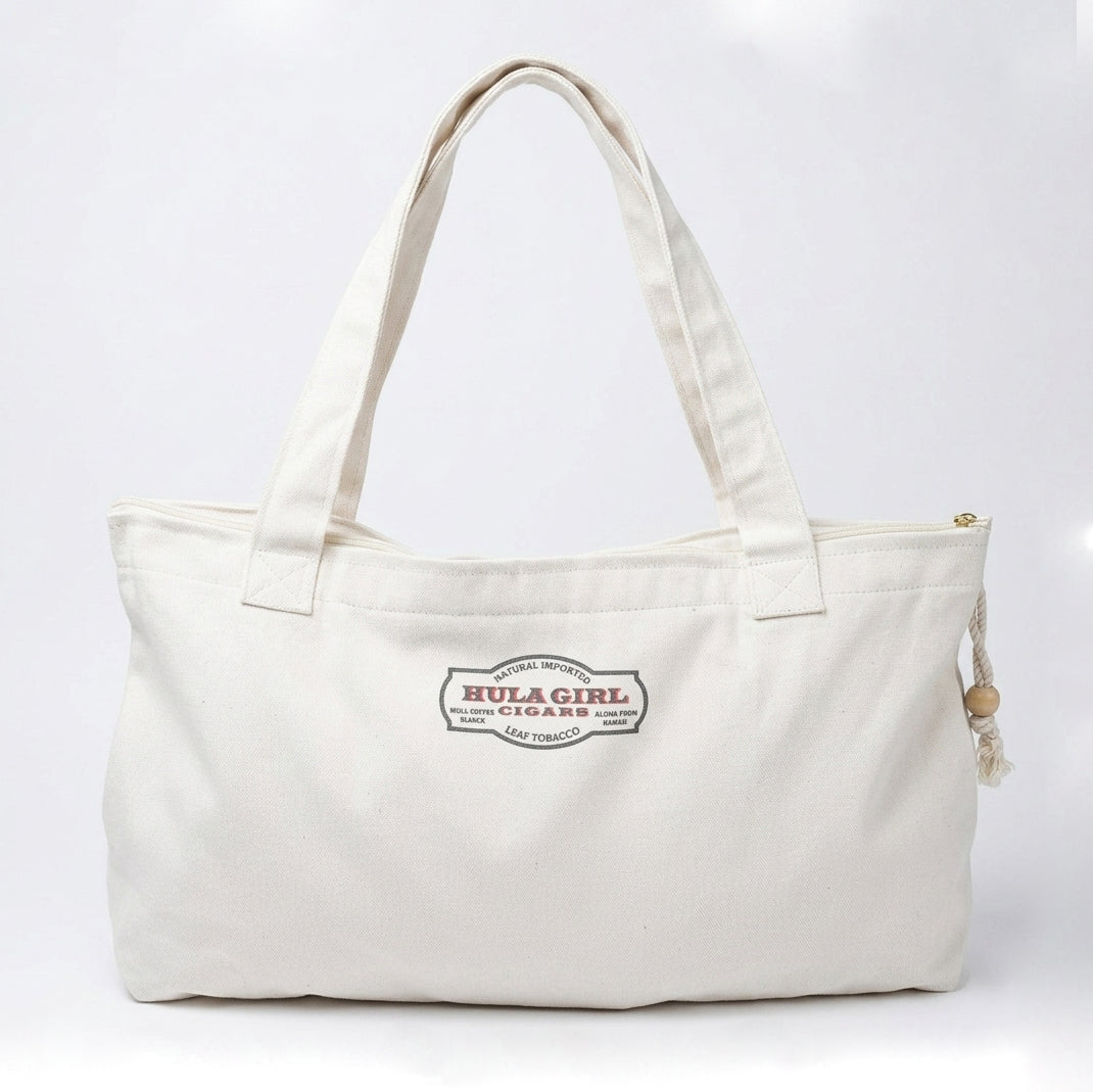 Hula Girl Cigar Logo Cotton Beach Bag