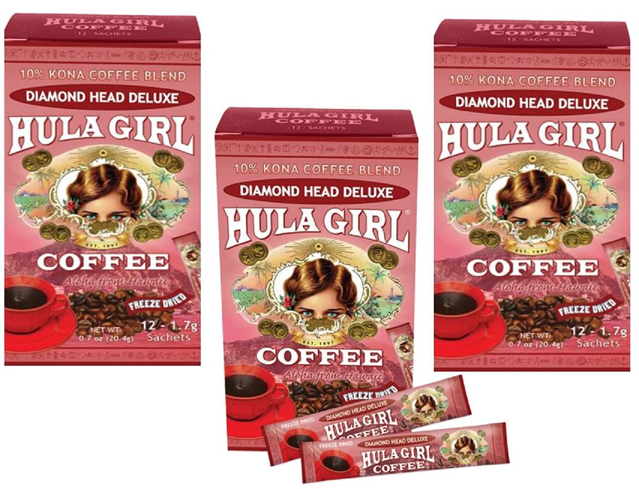 Hula Girl Freeze Dried Instant Coffee Sachet
