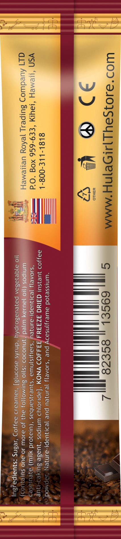 Hula Girl 100% Kona Coffee 3 in 1 Sachets