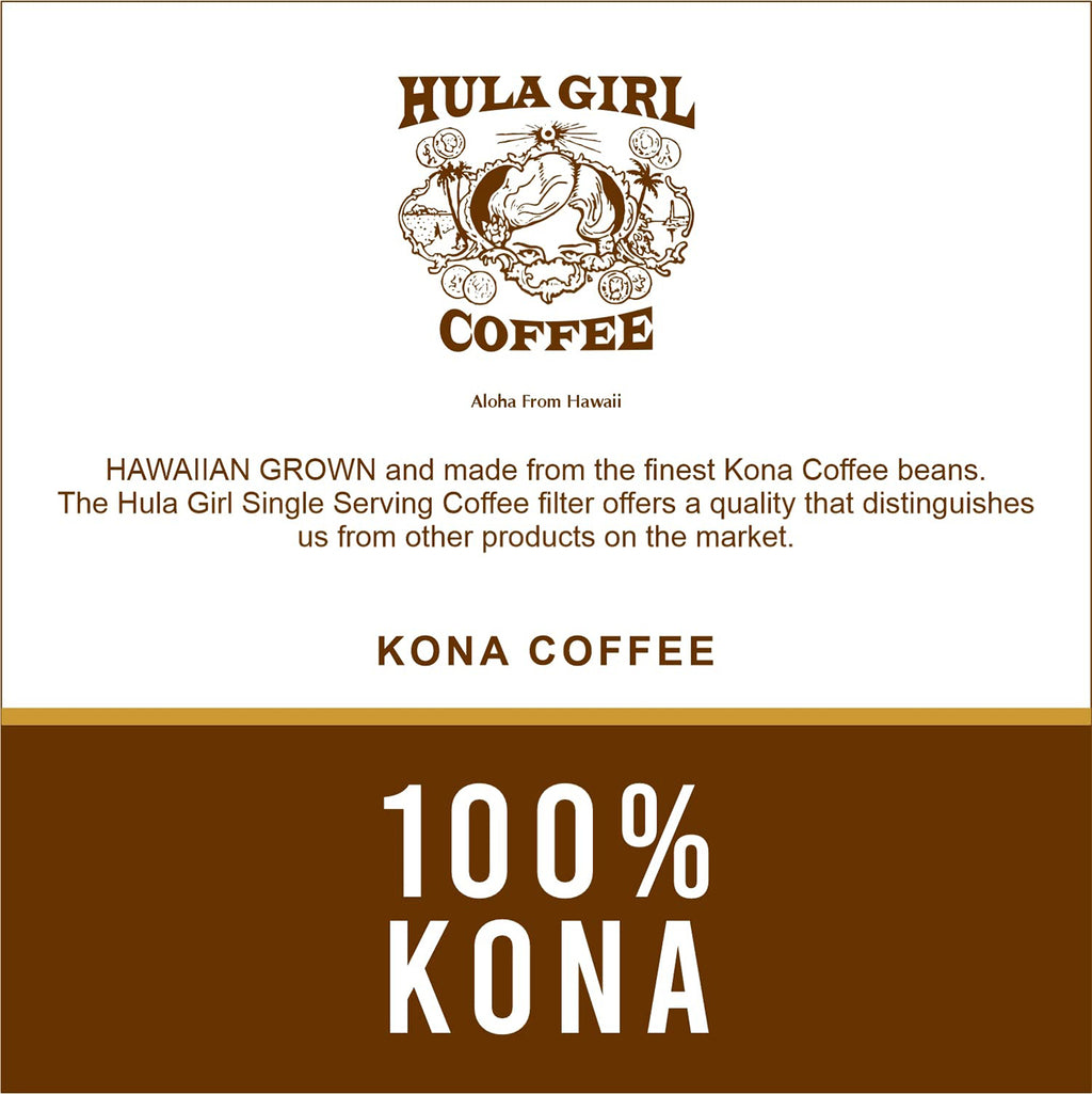 Hula Girl 100% Kona Coffee Single Servings for Keurig Brewers