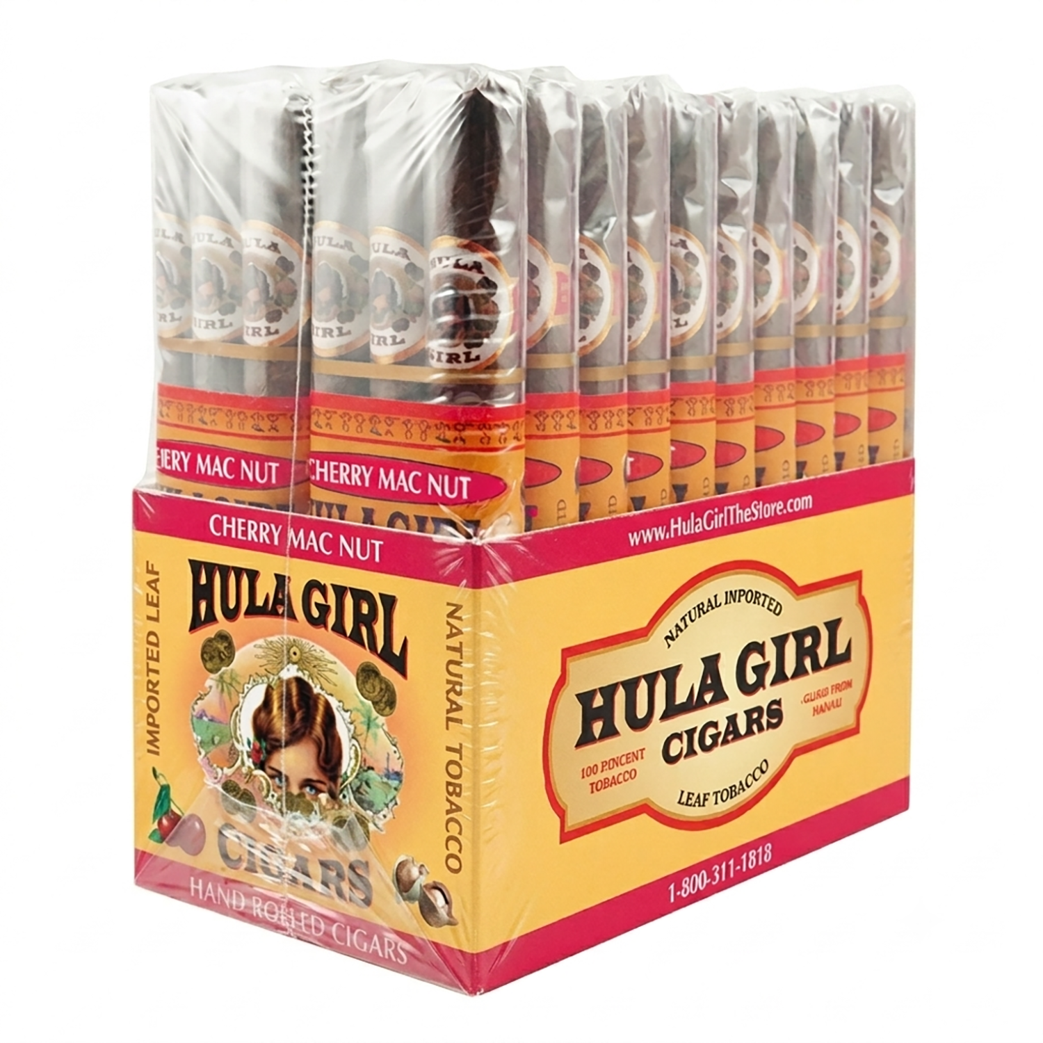 Hula Girl Flavored Small Cigars Box of 20 - 3 Pack