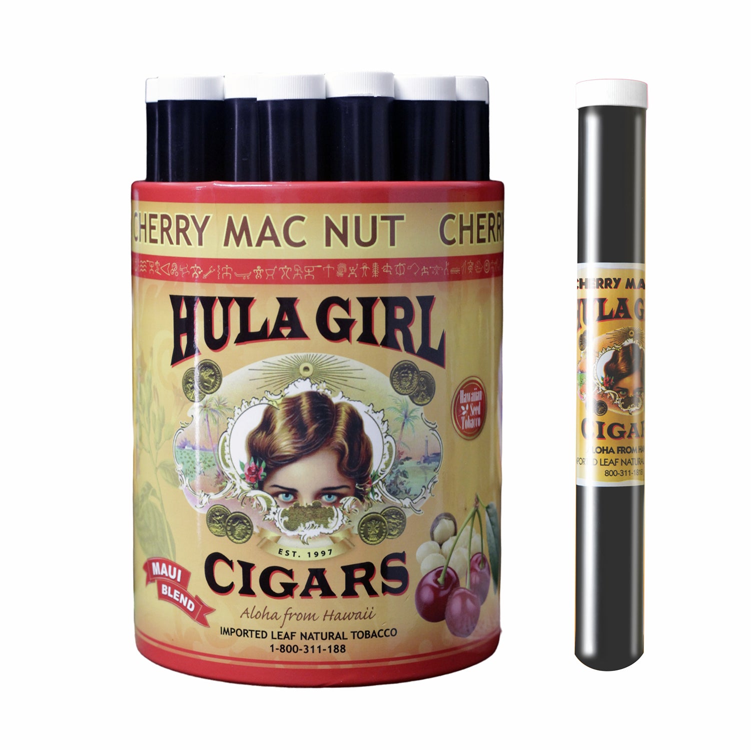 Tub of 22 Hula Girl Flavored Cigars