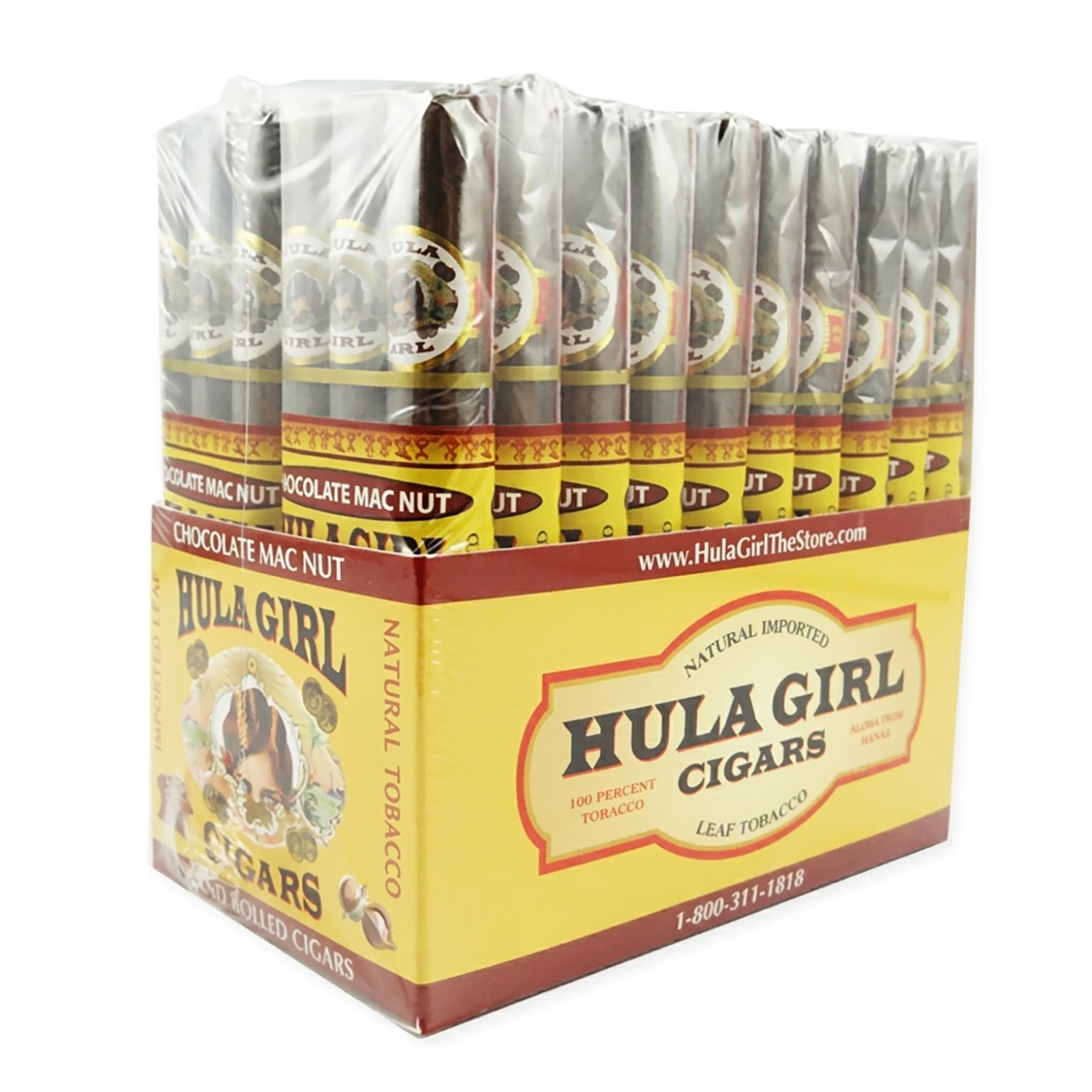 Hula Girl Flavored Small Cigars Box of 20 - 3 Pack
