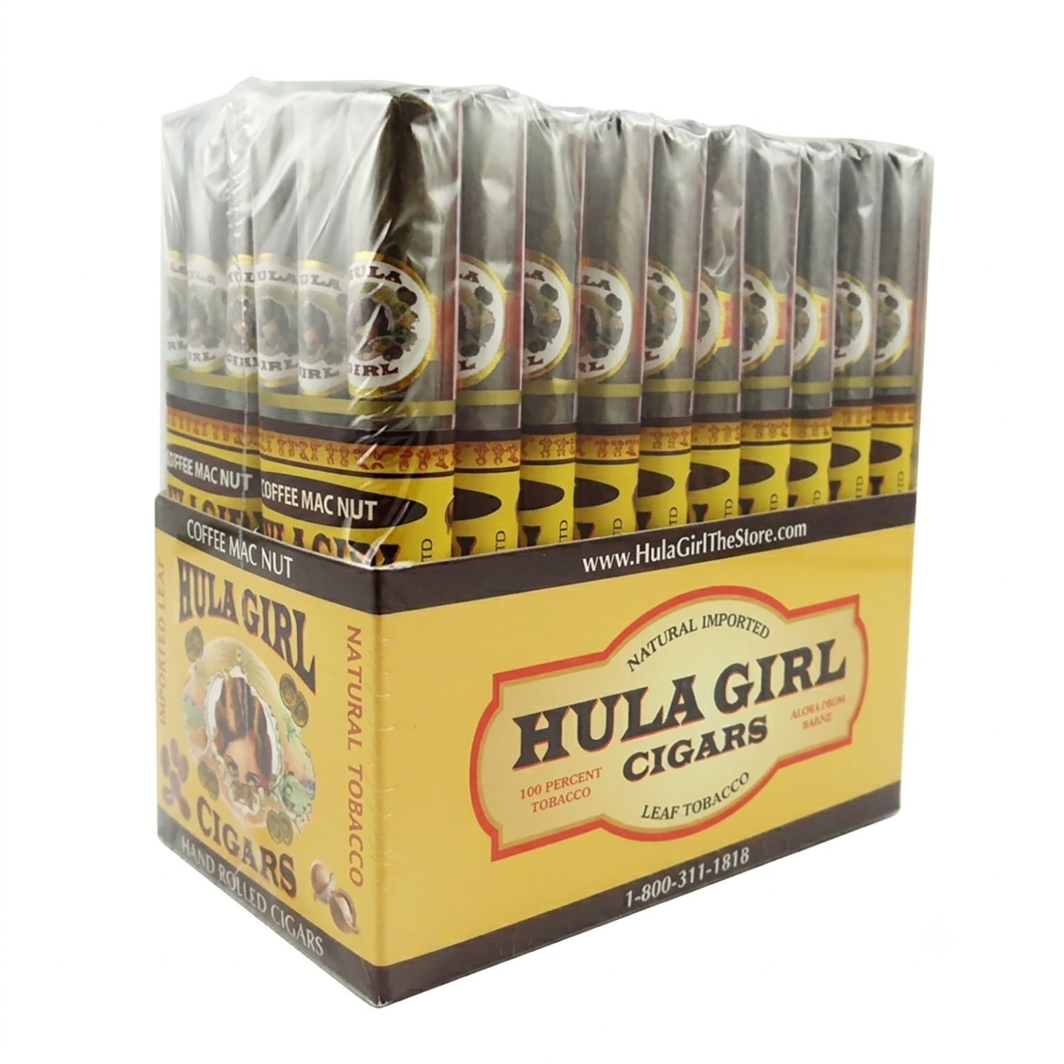 Hula Girl Flavored Small Cigars Box of 20 - 3 Pack