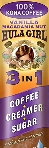 Hula Girl 100% Kona Coffee 3 in 1 Sachets