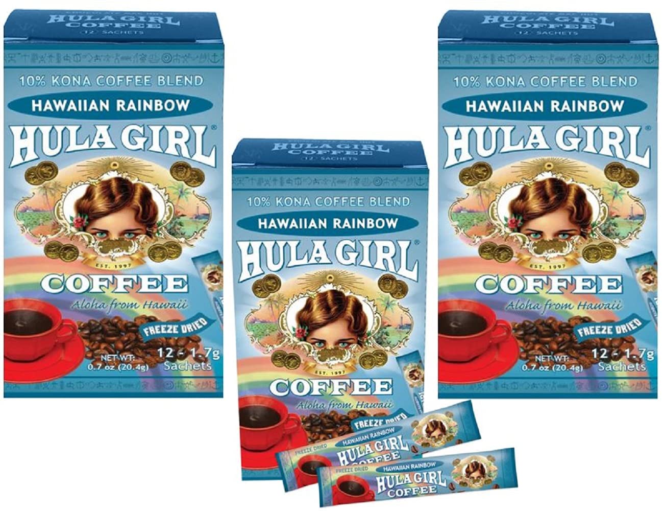 Hula Girl Freeze Dried Instant Coffee Sachet