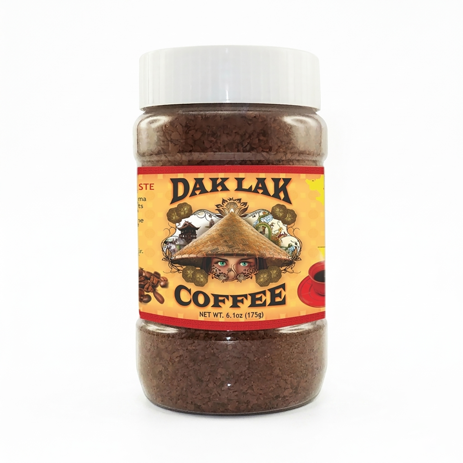 Dak Lak 100% Vietnamese Coffee Instant Freeze Dried 6.1 oz/175g Jar
