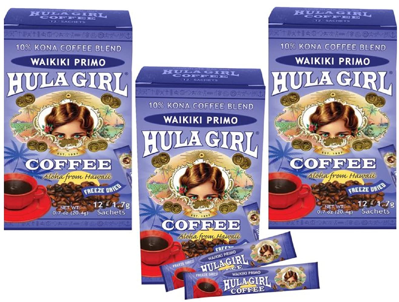 Hula Girl Freeze Dried Instant Coffee Sachet