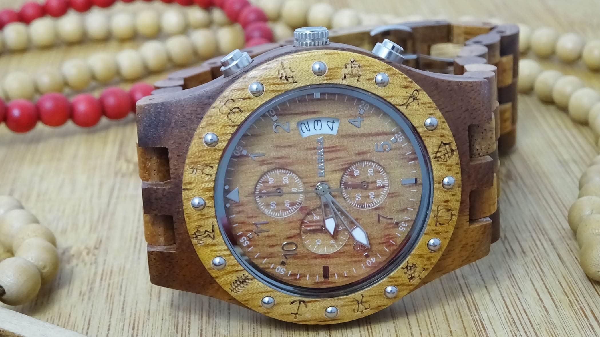 Hula Girl Handmade Hawaiian Wooden Watch (Kahala 11A)