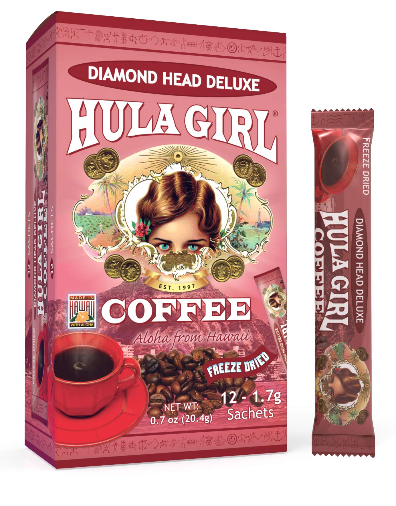 Hula Girl Freeze Dried Instant Coffee Sachet