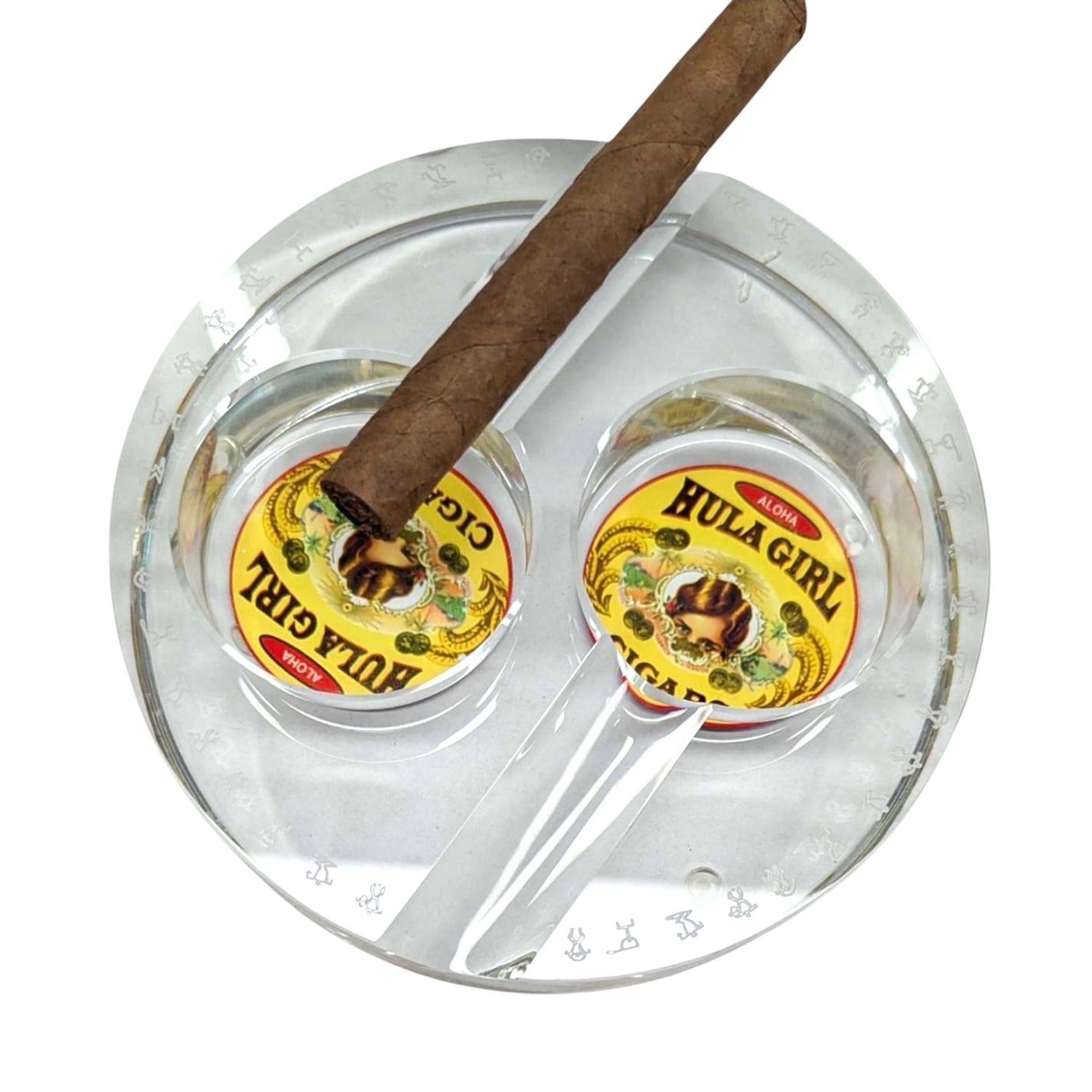 Hula Girl Crystal Ashtray