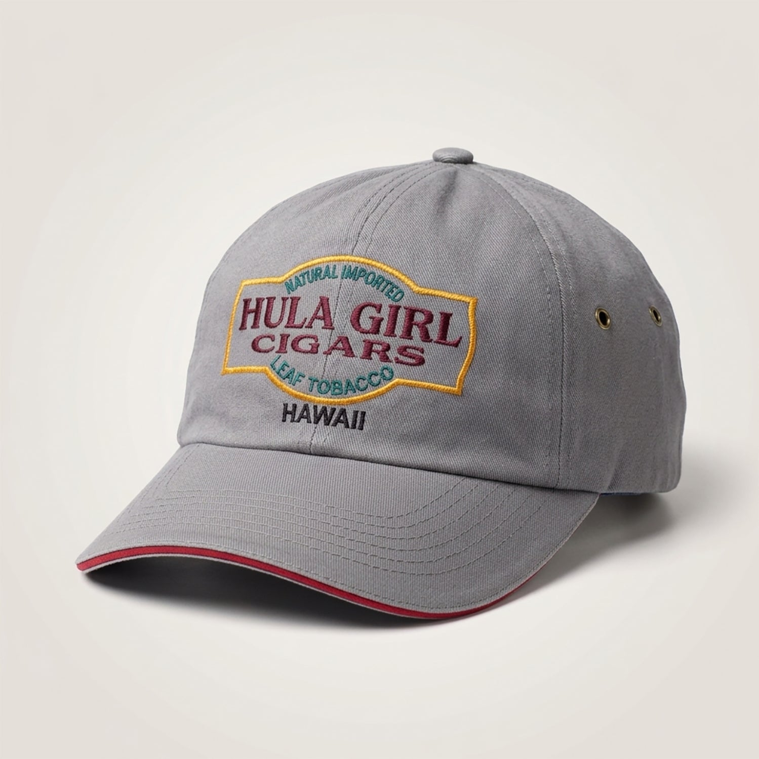 Hula Girl Cigar Logo Hat with Secret Pocket Closed Back Deluxe
