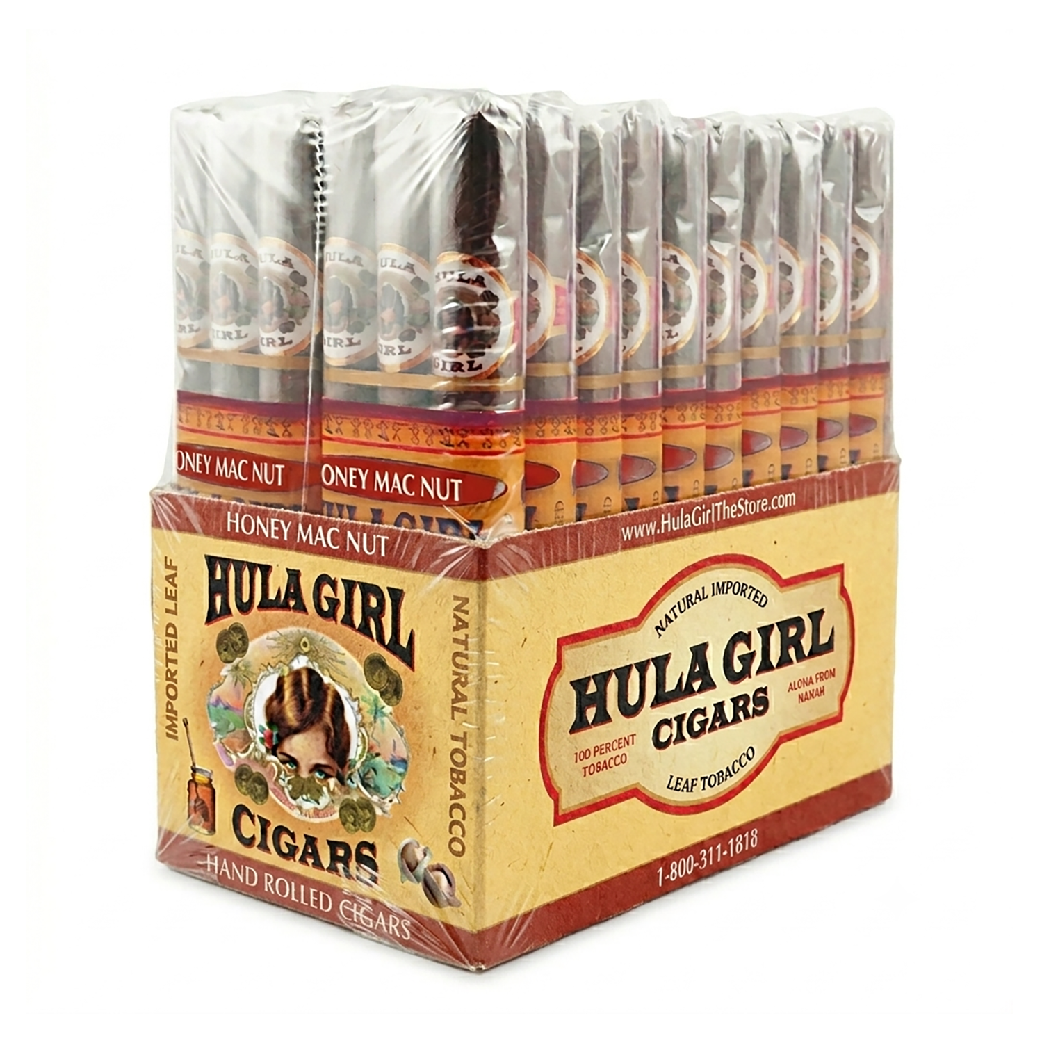 Hula Girl Flavored Small Cigars Box of 20 - 3 Pack