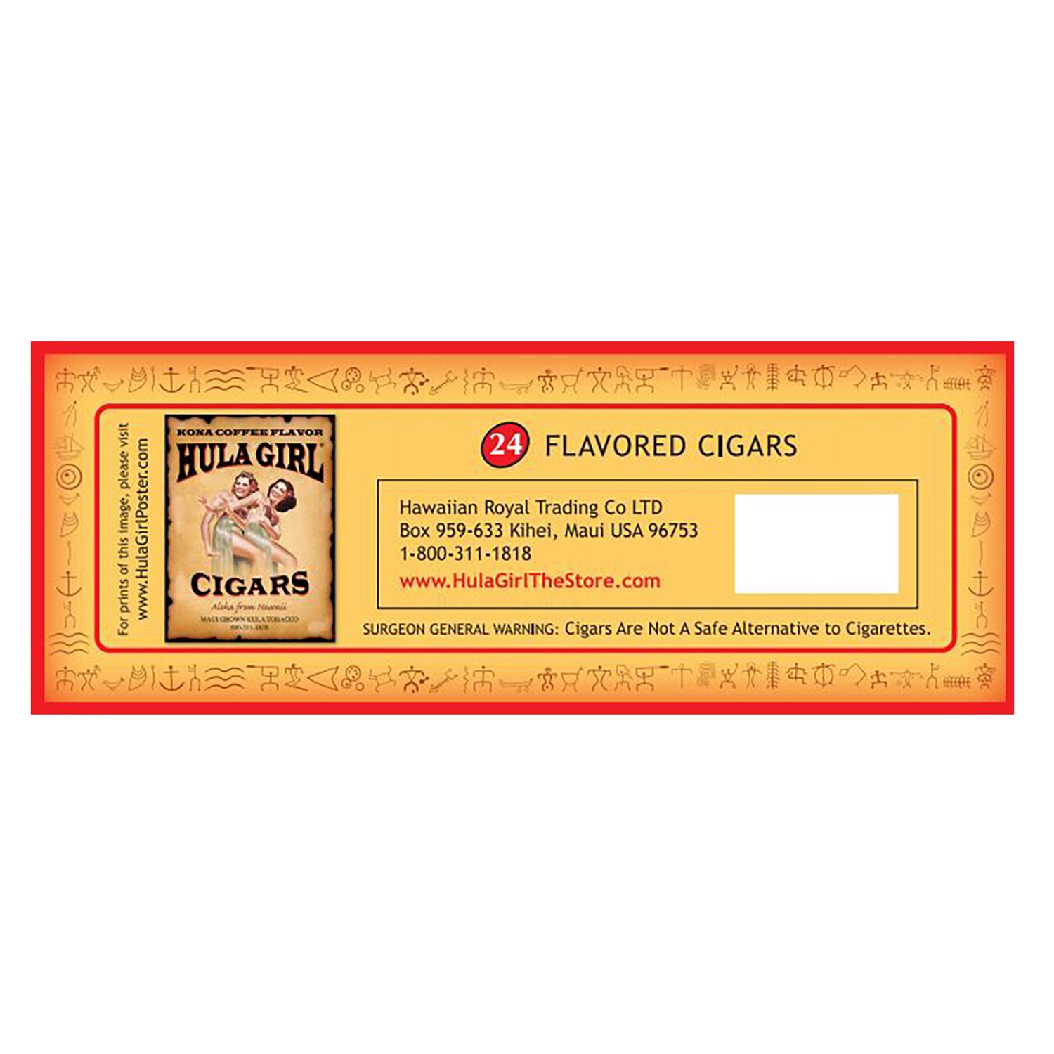 Box of 24 Hula Girl Flavored Cigars