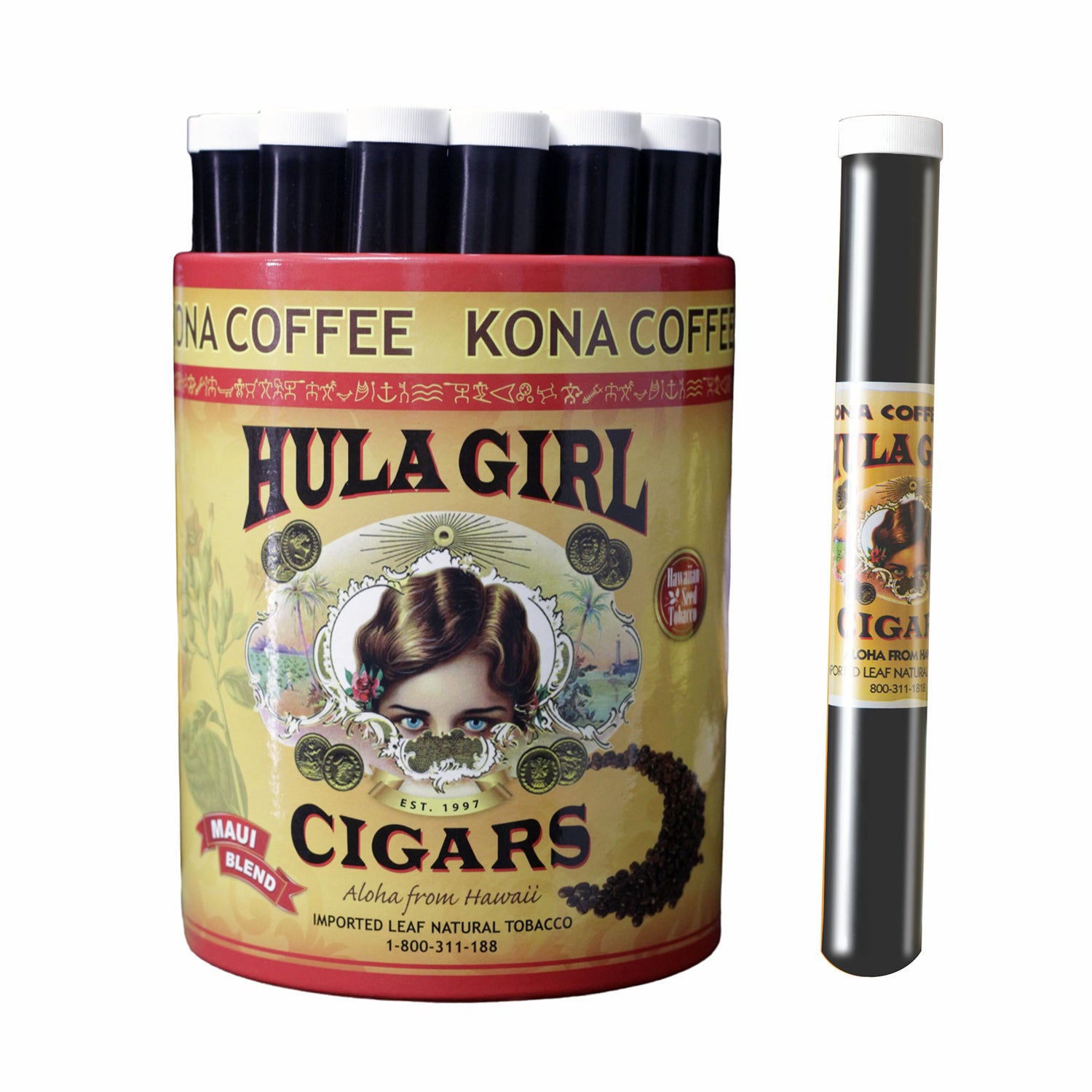 Tub of 22 Hula Girl Flavored Cigars