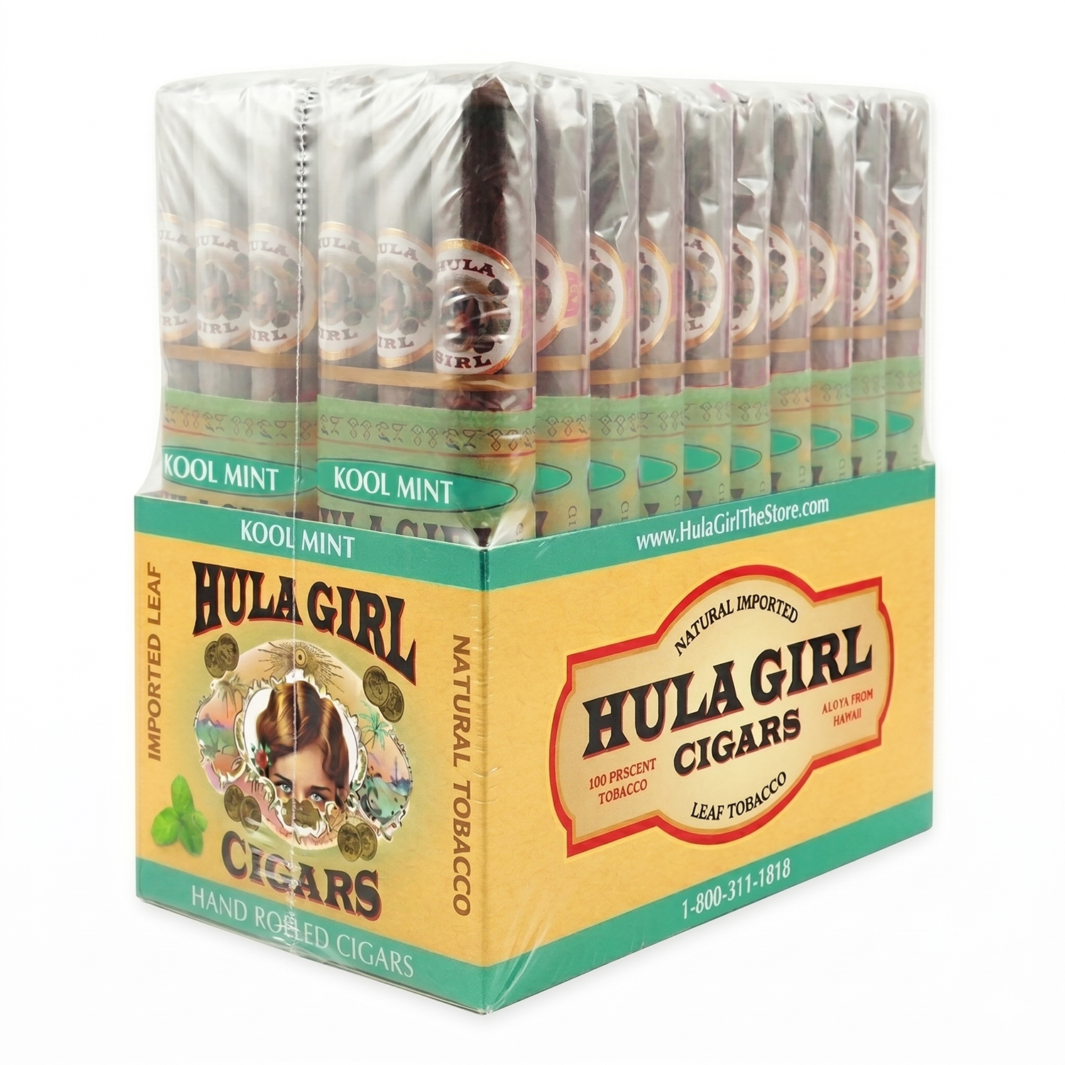 Hula Girl Flavored Small Cigars Box of 20 - 3 Pack